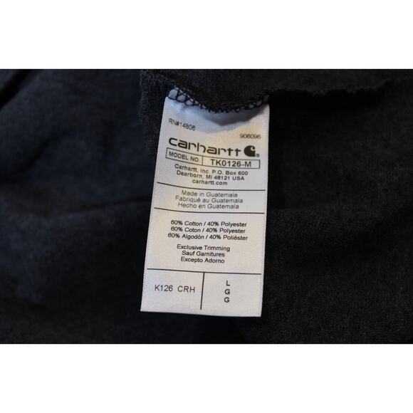 Carhartt Loose Fit Dark Gray Heavyweight Pocket Tee Long Sleeve Men's (L) Logo - Picture 6 of 13